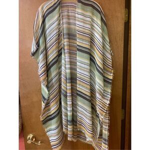 Green Multi Stripped Kimono #summer